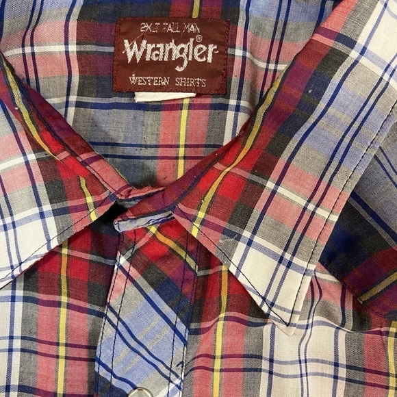 Wrangler Western Style Snap Button Shirt Men's 2XL - Picture 8 of 9